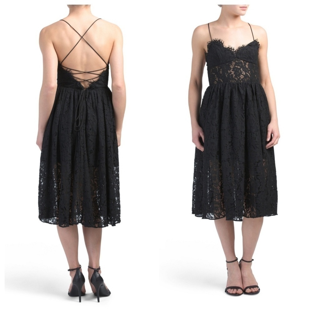 NWT Black lace corset dress